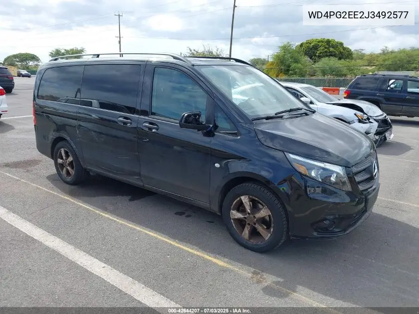 2018 Mercedes-Benz Metris VIN: WD4PG2EE2J3492577 Lot: 42644207