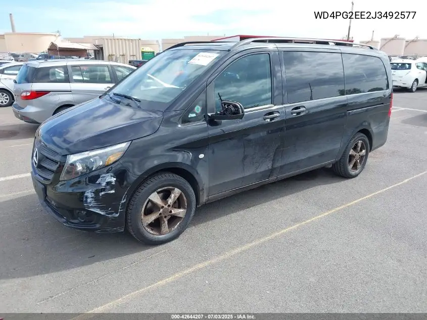 2018 Mercedes-Benz Metris VIN: WD4PG2EE2J3492577 Lot: 42644207