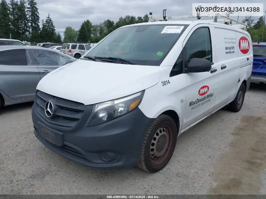2018 Mercedes-Benz Metris VIN: WD3PG2EA3J3414388 Lot: 42691802