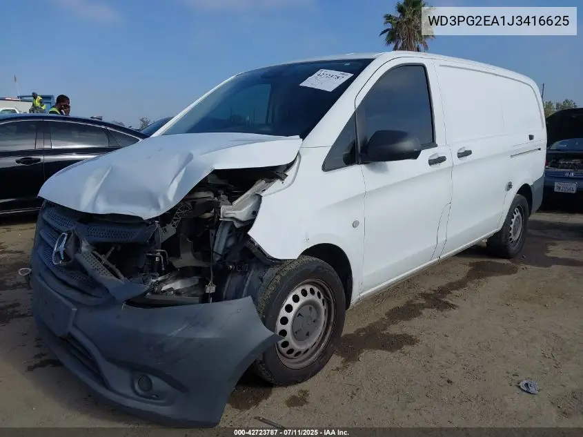 2018 Mercedes-Benz Metris VIN: WD3PG2EA1J3416625 Lot: 42723787