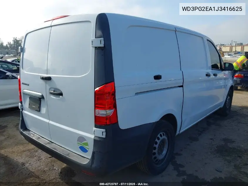 2018 Mercedes-Benz Metris VIN: WD3PG2EA1J3416625 Lot: 42723787
