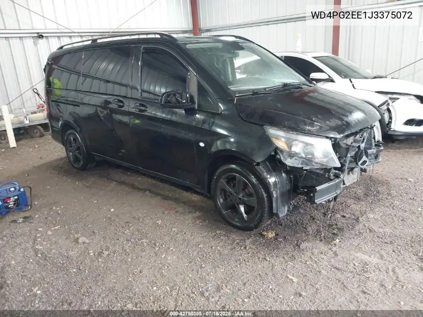 2018 Mercedes-Benz Metris VIN: WD4PG2EE1J3375072 Lot: 42750385