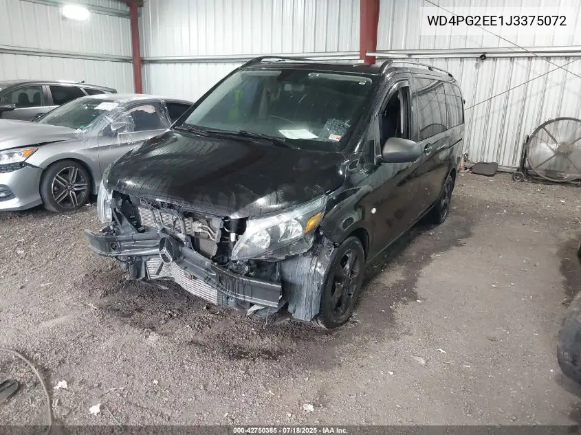 2018 Mercedes-Benz Metris VIN: WD4PG2EE1J3375072 Lot: 42750385