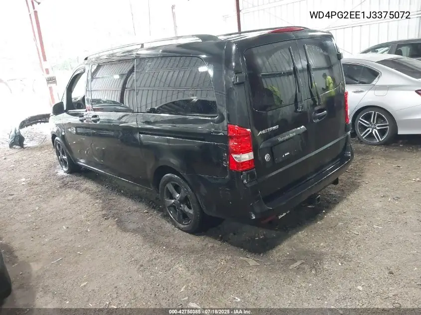 2018 Mercedes-Benz Metris VIN: WD4PG2EE1J3375072 Lot: 42750385