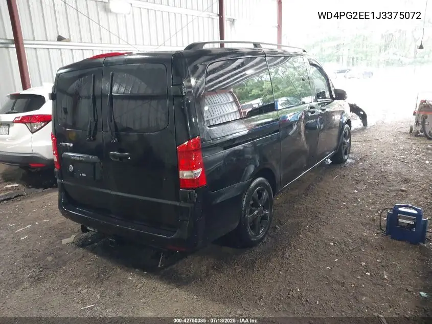 2018 Mercedes-Benz Metris VIN: WD4PG2EE1J3375072 Lot: 42750385