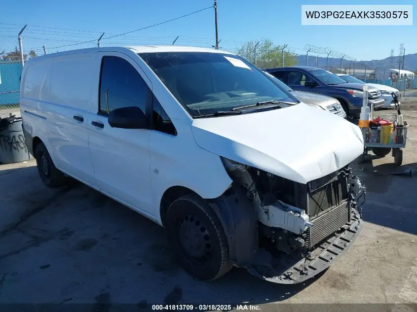 2019 Mercedes-Benz Metris VIN: WD3PG2EAXK3530575 Lot: 41813709