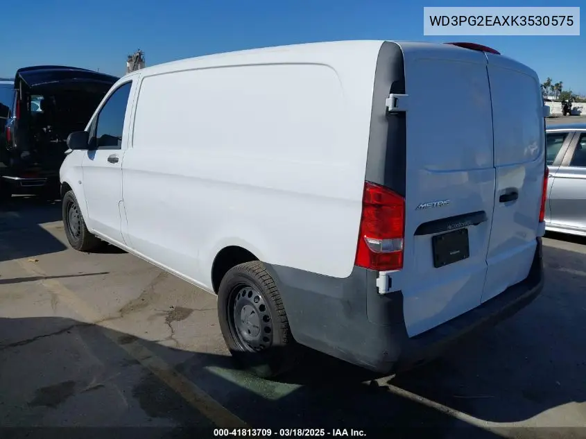 2019 Mercedes-Benz Metris VIN: WD3PG2EAXK3530575 Lot: 41813709