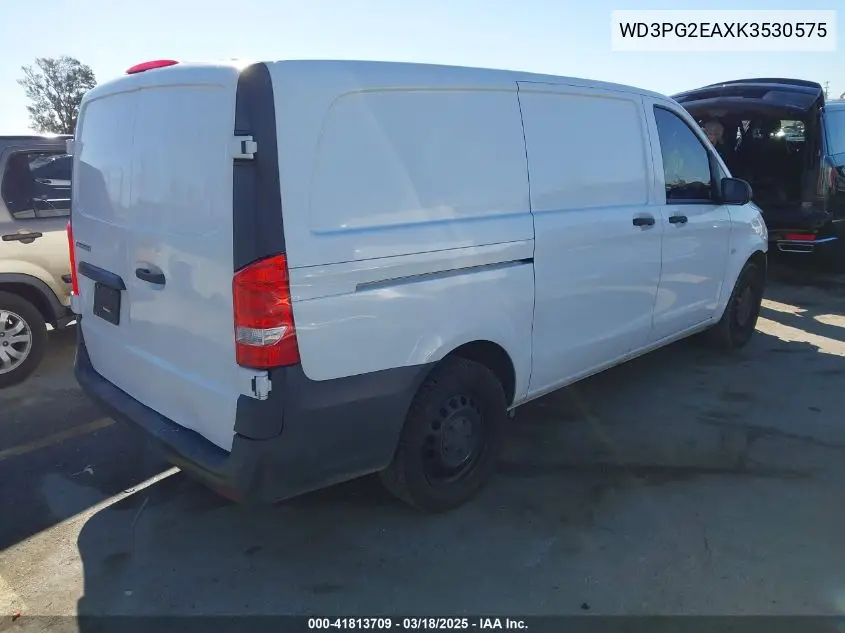 2019 Mercedes-Benz Metris VIN: WD3PG2EAXK3530575 Lot: 41813709