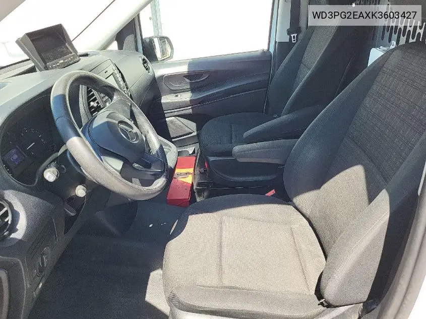 2019 Mercedes-Benz Metris VIN: WD3PG2EAXK3603427 Lot: 42240387