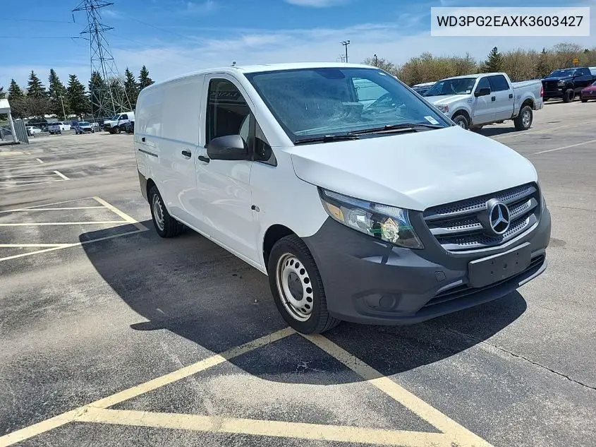 2019 Mercedes-Benz Metris VIN: WD3PG2EAXK3603427 Lot: 42240387