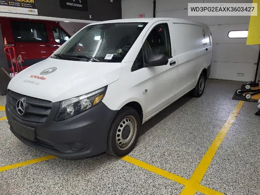 2019 Mercedes-Benz Metris VIN: WD3PG2EAXK3603427 Lot: 42240387