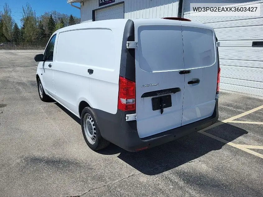 2019 Mercedes-Benz Metris VIN: WD3PG2EAXK3603427 Lot: 42240387