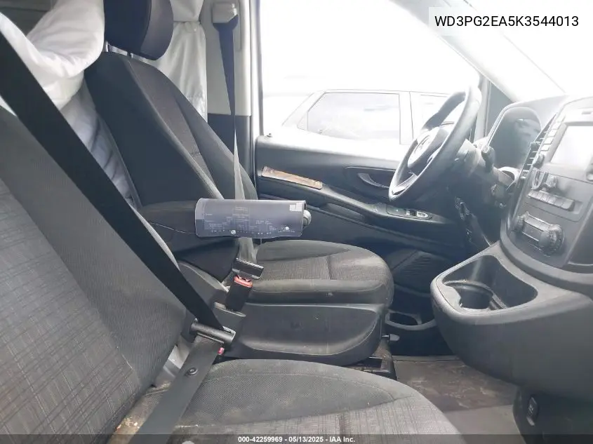 2019 Mercedes-Benz Metris VIN: WD3PG2EA5K3544013 Lot: 42259969