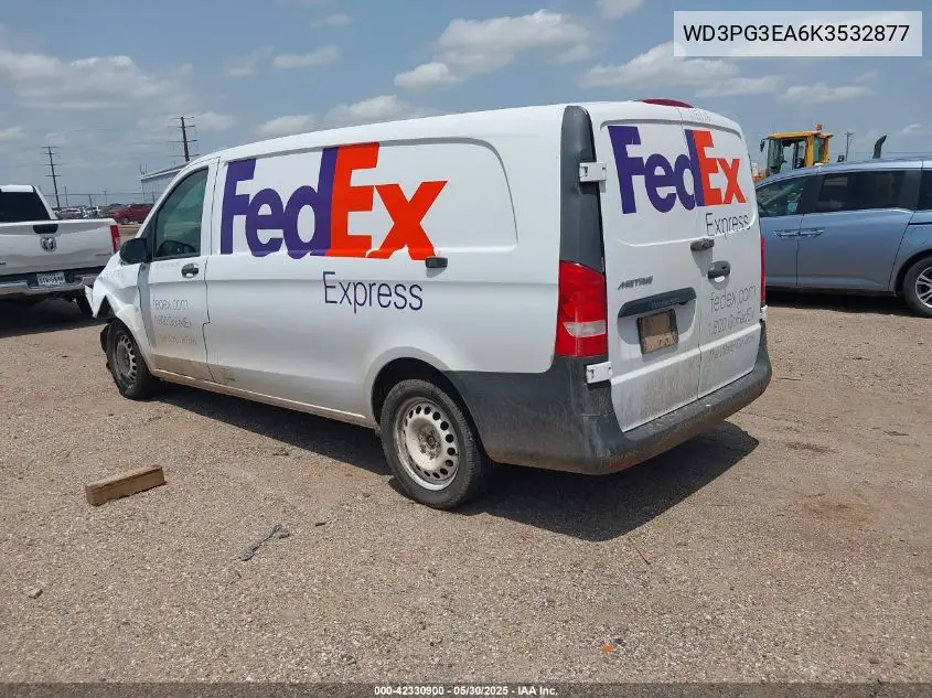 2019 Mercedes-Benz Metris VIN: WD3PG3EA6K3532877 Lot: 42330900