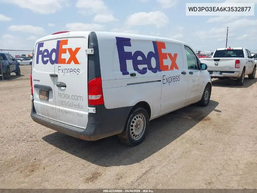 2019 Mercedes-Benz Metris VIN: WD3PG3EA6K3532877 Lot: 42330900