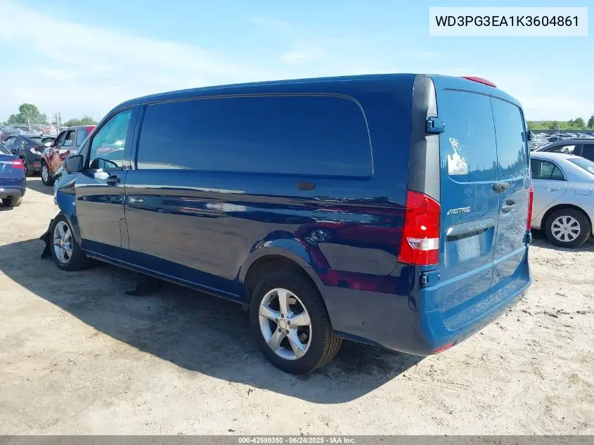 2019 Mercedes-Benz Metris VIN: WD3PG3EA1K3604861 Lot: 42580350