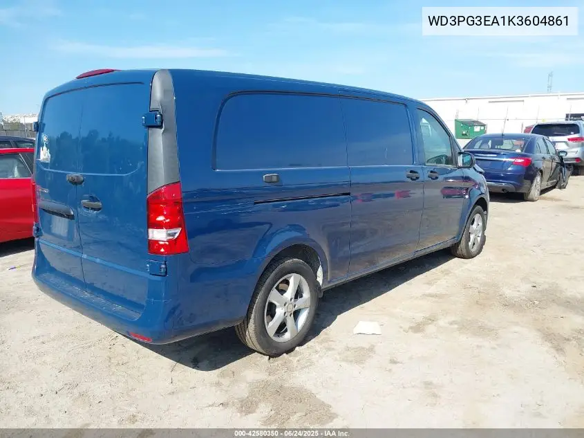 2019 Mercedes-Benz Metris VIN: WD3PG3EA1K3604861 Lot: 42580350