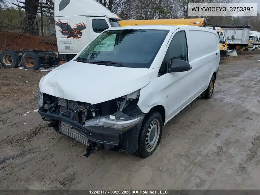 2020 Mercedes-Benz Metris VIN: W1YV0CEY3L3753395 Lot: 12242117