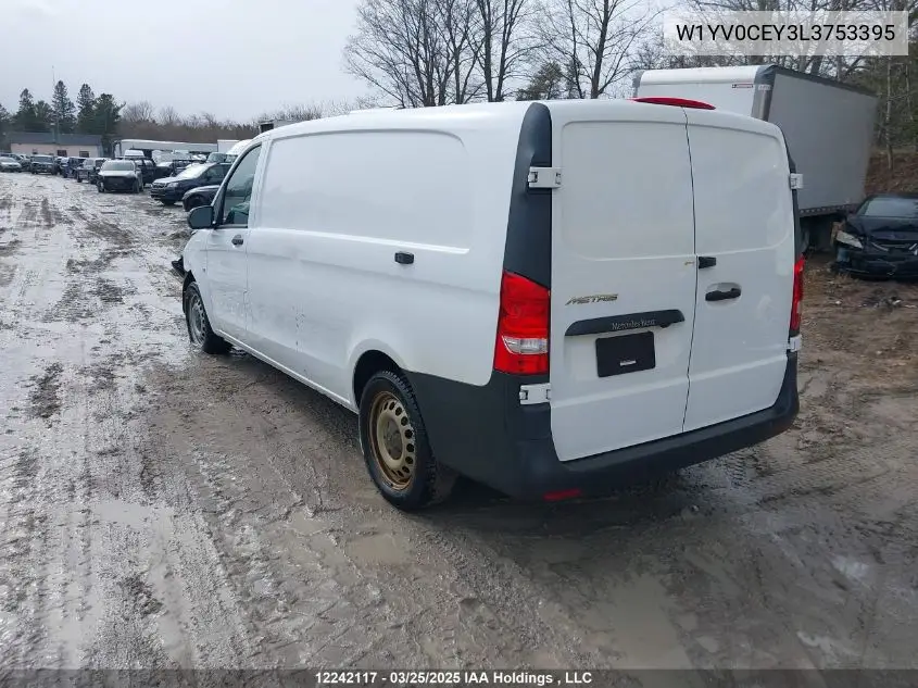 2020 Mercedes-Benz Metris VIN: W1YV0CEY3L3753395 Lot: 12242117