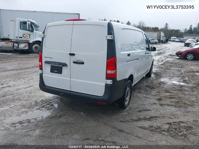 2020 Mercedes-Benz Metris VIN: W1YV0CEY3L3753395 Lot: 12242117
