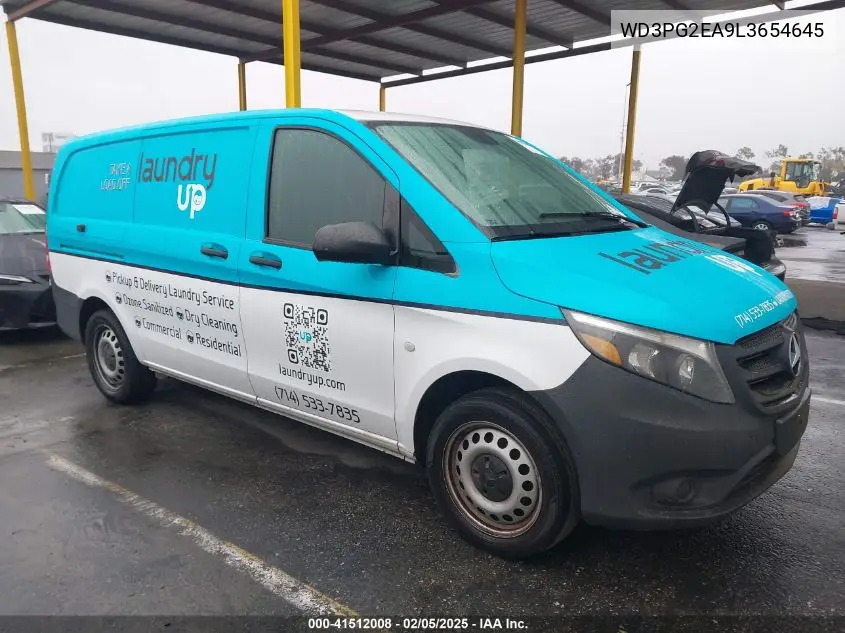2020 Mercedes-Benz Metris VIN: WD3PG2EA9L3654645 Lot: 41512008