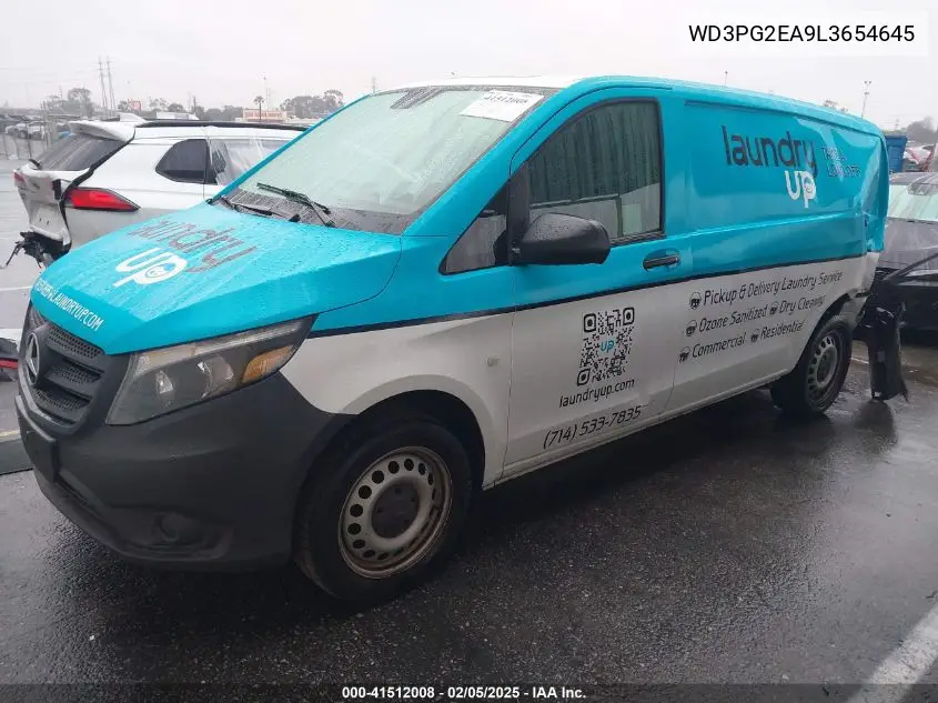 2020 Mercedes-Benz Metris VIN: WD3PG2EA9L3654645 Lot: 41512008