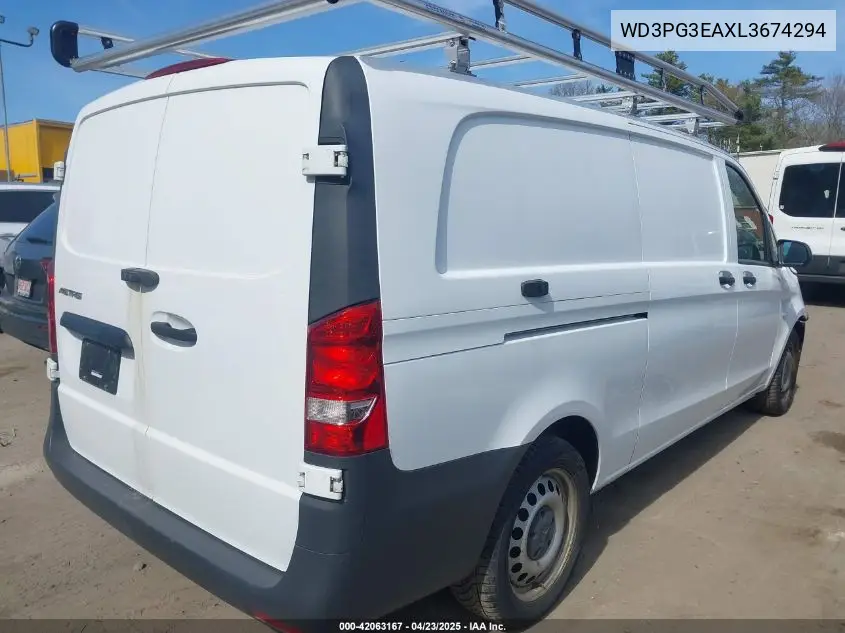 2020 Mercedes-Benz Metris VIN: WD3PG3EAXL3674294 Lot: 42063167