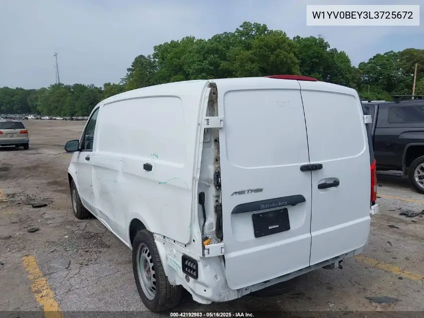 2020 Mercedes-Benz Metris VIN: W1YV0BEY3L3725672 Lot: 42192983
