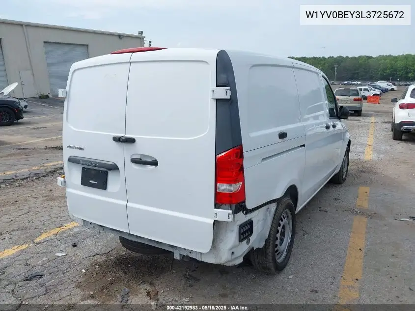 2020 Mercedes-Benz Metris VIN: W1YV0BEY3L3725672 Lot: 42192983