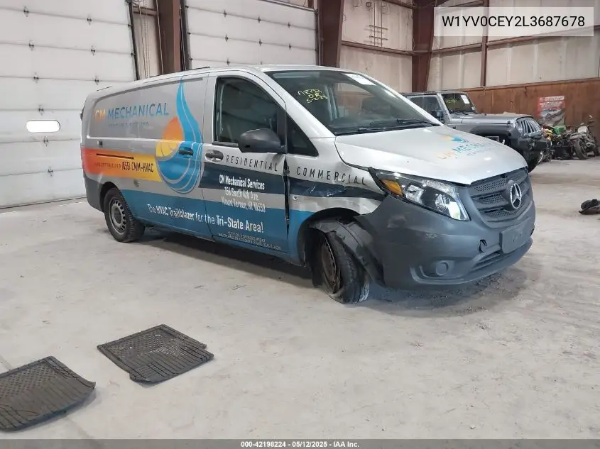 2020 Mercedes-Benz Metris VIN: W1YV0CEY2L3687678 Lot: 42198224