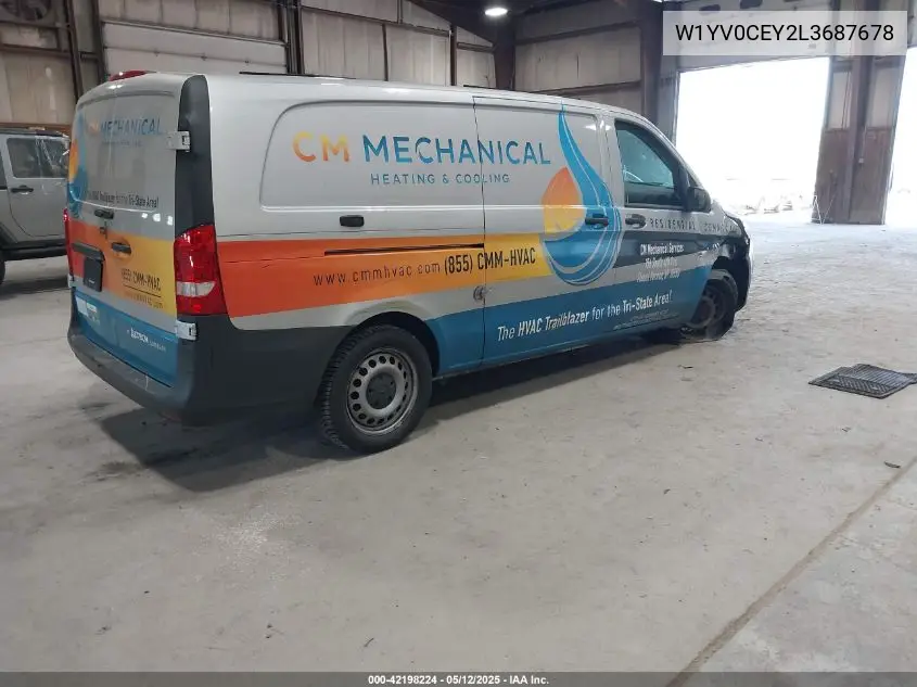 2020 Mercedes-Benz Metris VIN: W1YV0CEY2L3687678 Lot: 42198224