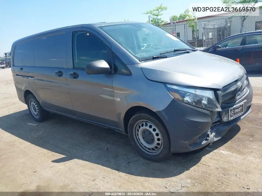 2020 Mercedes-Benz Metris VIN: WD3PG2EA2L3669570 Lot: 42279632