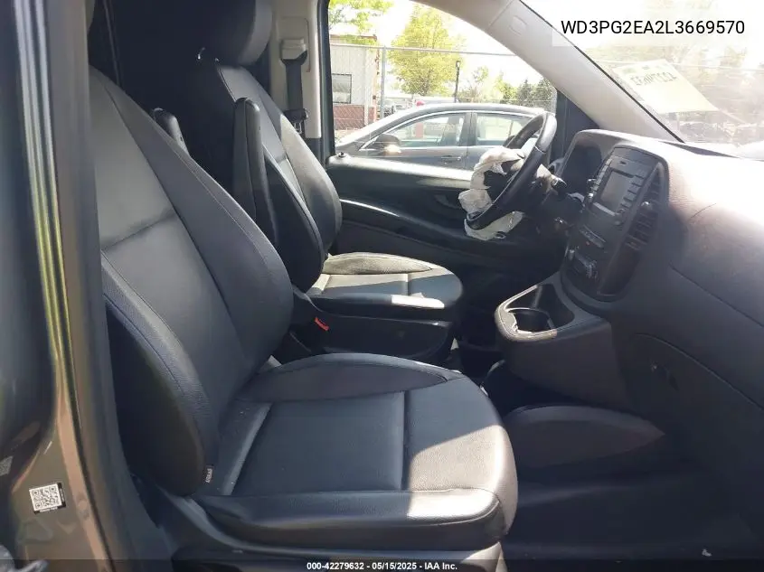 2020 Mercedes-Benz Metris VIN: WD3PG2EA2L3669570 Lot: 42279632
