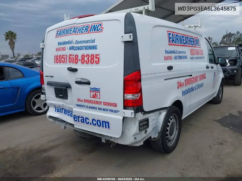 2020 Mercedes-Benz Metris VIN: WD3PG3EA6L3645875 Lot: 42390169