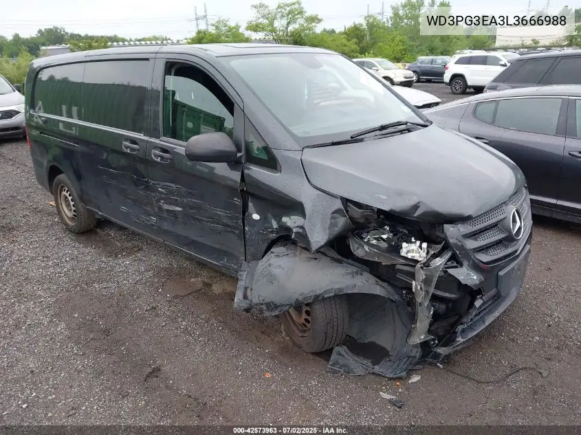 2020 Mercedes-Benz Metris VIN: WD3PG3EA3L3666988 Lot: 42573963