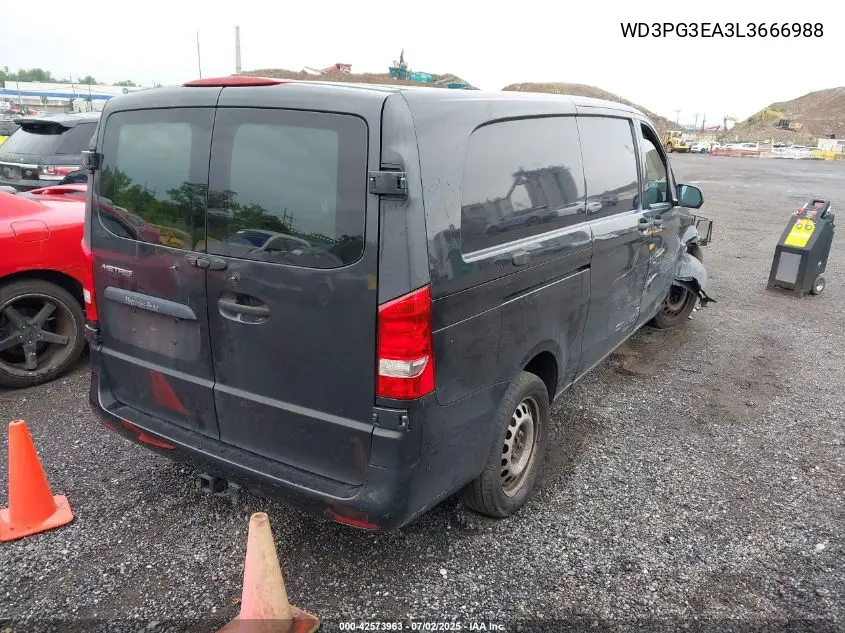 2020 Mercedes-Benz Metris VIN: WD3PG3EA3L3666988 Lot: 42573963