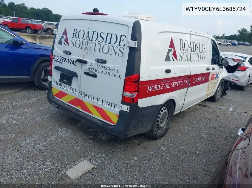 2020 Mercedes-Benz Metris VIN: W1YV0CEY6L3685724 Lot: 42701611
