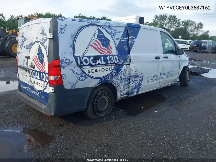 2020 Mercedes-Benz Metris VIN: W1YV0CEY0L3687162 Lot: 42754796