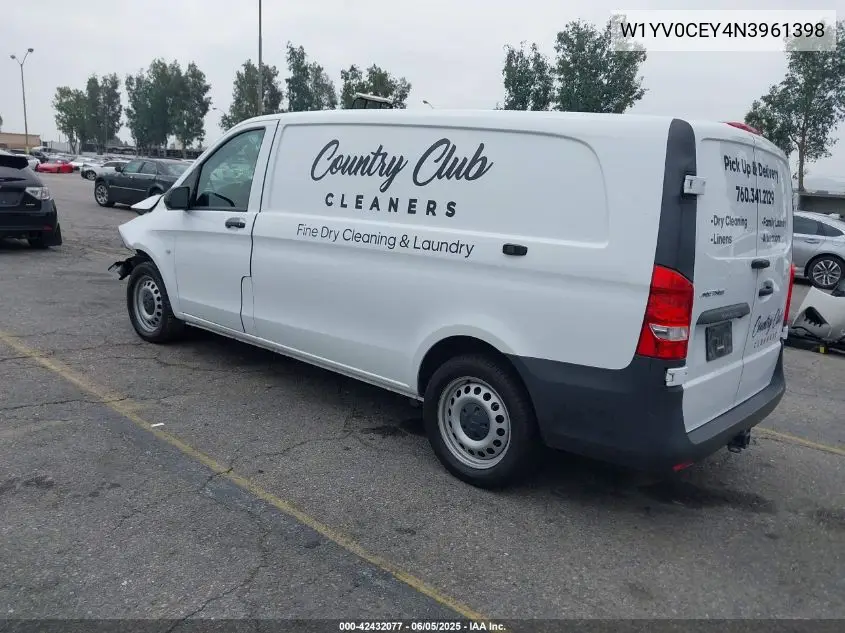 2022 Mercedes-Benz Metris VIN: W1YV0CEY4N3961398 Lot: 42432077