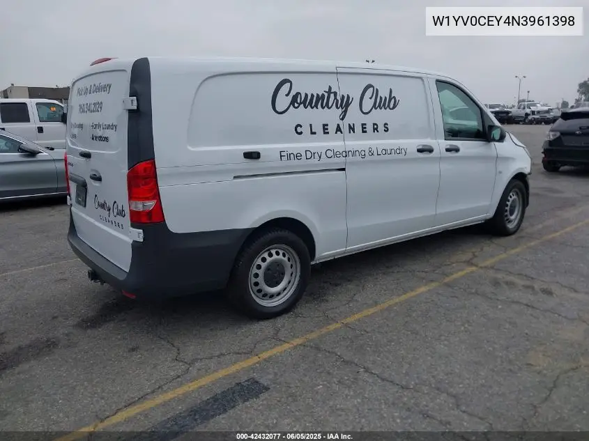 2022 Mercedes-Benz Metris VIN: W1YV0CEY4N3961398 Lot: 42432077