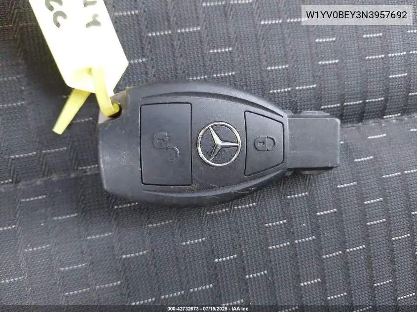 2022 Mercedes-Benz Metris VIN: W1YV0BEY3N3957692 Lot: 42732673