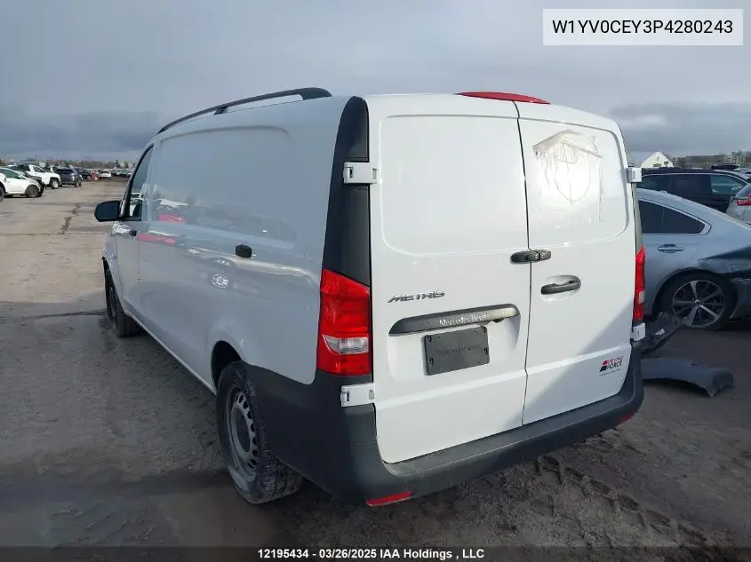 2023 Mercedes-Benz Metris VIN: W1YV0CEY3P4280243 Lot: 12195434