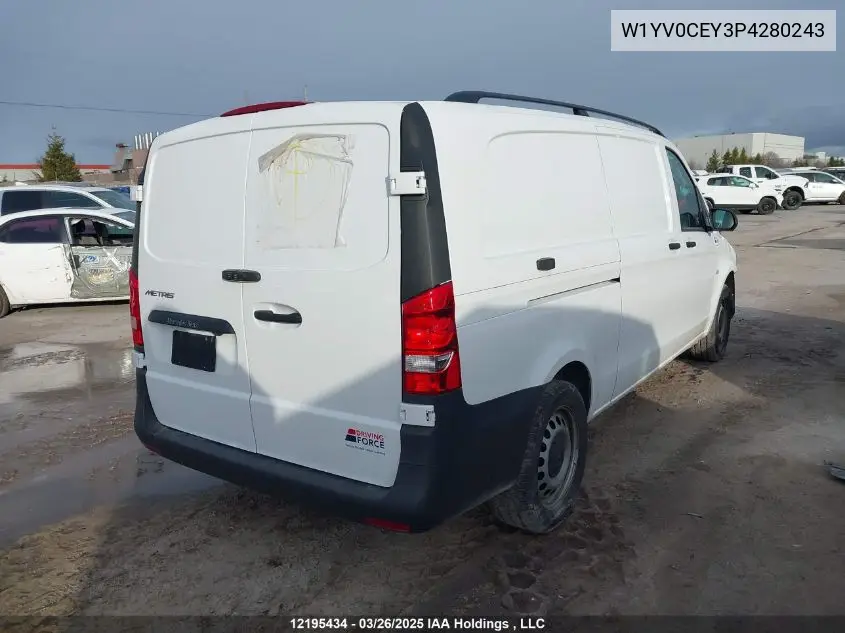 2023 Mercedes-Benz Metris VIN: W1YV0CEY3P4280243 Lot: 12195434
