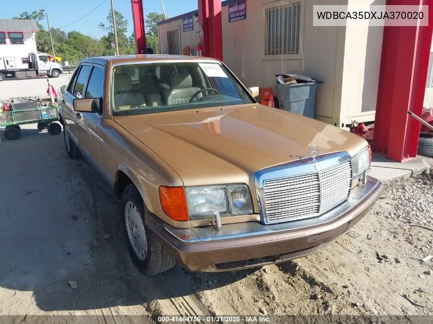 1988 Mercedes-Benz 420 Sel VIN: WDBCA35DXJA370020 Lot: 41464756