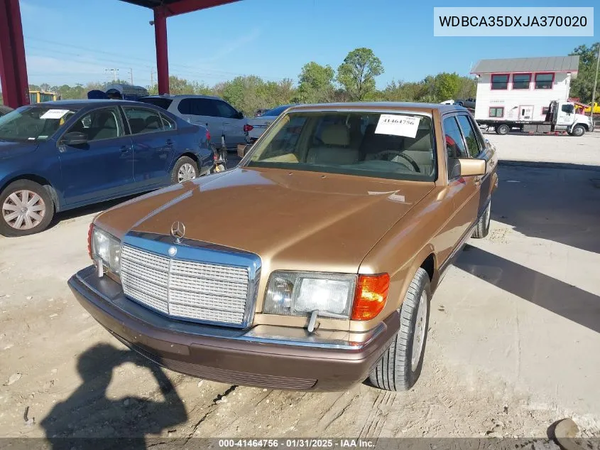 1988 Mercedes-Benz 420 Sel VIN: WDBCA35DXJA370020 Lot: 41464756