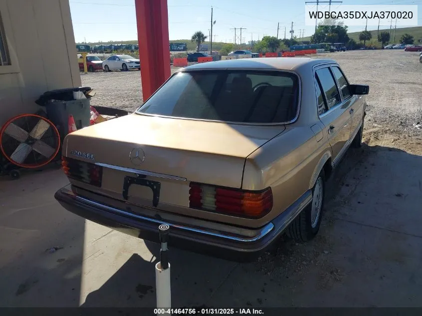 1988 Mercedes-Benz 420 Sel VIN: WDBCA35DXJA370020 Lot: 41464756