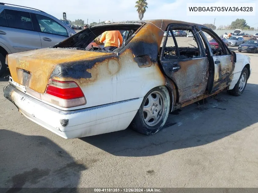 1997 Mercedes-Benz S 600 VIN: WDBGA57G5VA364328 Lot: 41181351