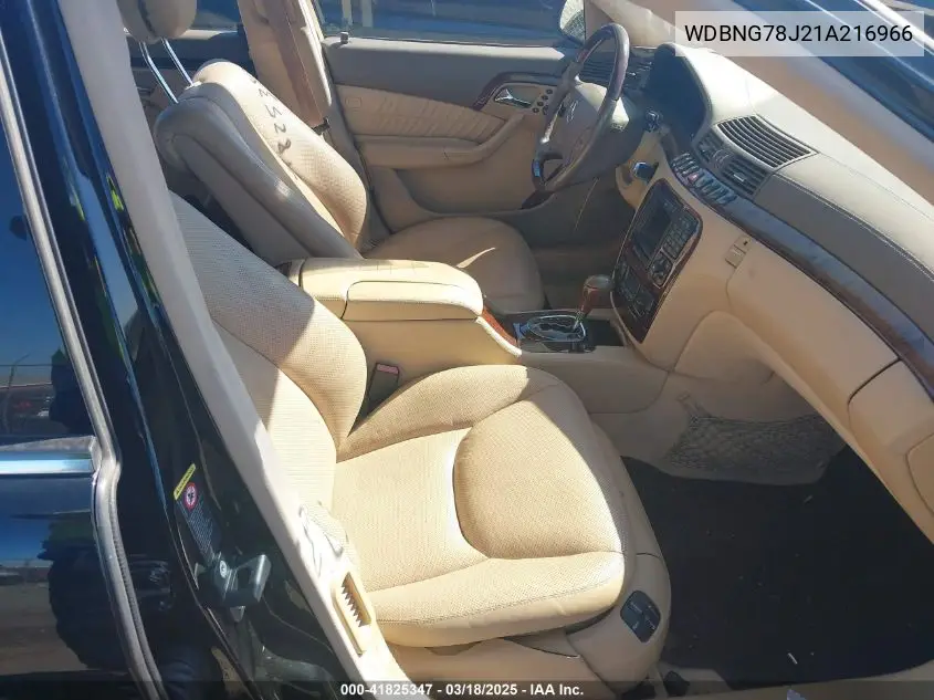 2001 Mercedes-Benz S 600 VIN: WDBNG78J21A216966 Lot: 41825347
