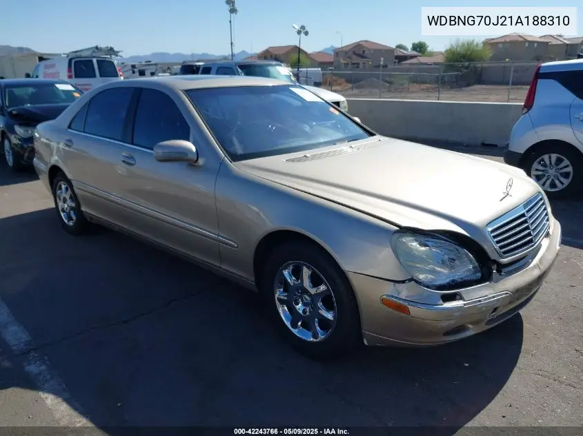 2001 Mercedes-Benz S 430 VIN: WDBNG70J21A188310 Lot: 42243766