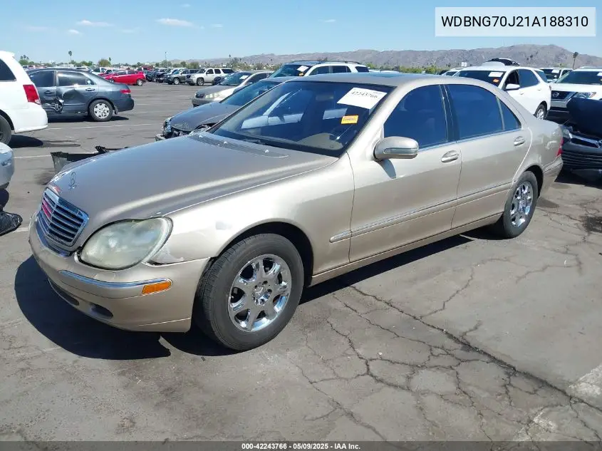 2001 Mercedes-Benz S 430 VIN: WDBNG70J21A188310 Lot: 42243766
